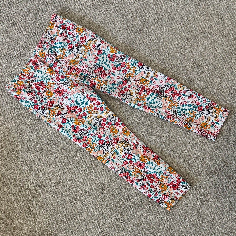 NY & Co Floral Capri Pants Sz 4